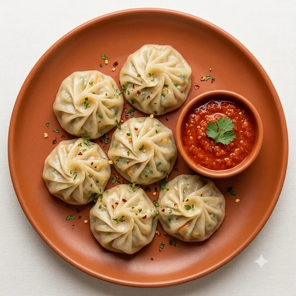 Veg Steamed Momos (6 pcs)